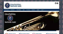Desktop Screenshot of chaparralband.org