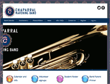Tablet Screenshot of chaparralband.org